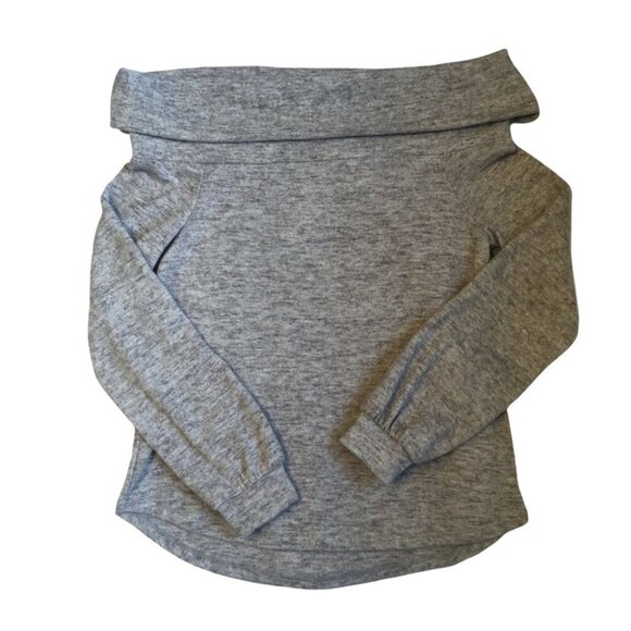 NWT Reitmans Ladies Cowl Neck Lightweight Fleece Heathered Grey Ladies  XSm - Picture 2 of 12